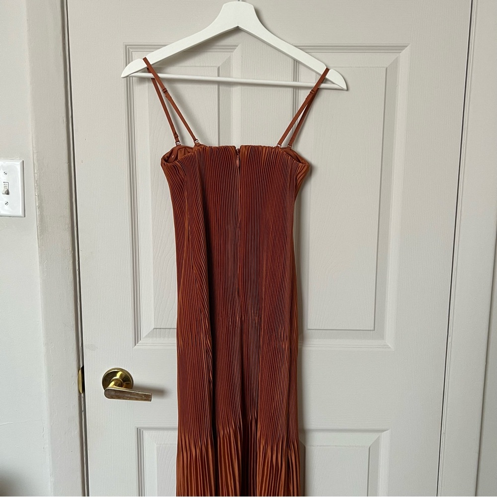 Abercrombie & Fitch Strapless Pleat Release Giselle Midi Dress - Picture 7 of 9